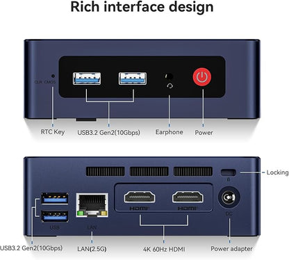 Beelink Mini PC, Mini S12 Intel 12th Gen 4-Core N95, Mini Computer 12GB LPDDR5 - Image 8
