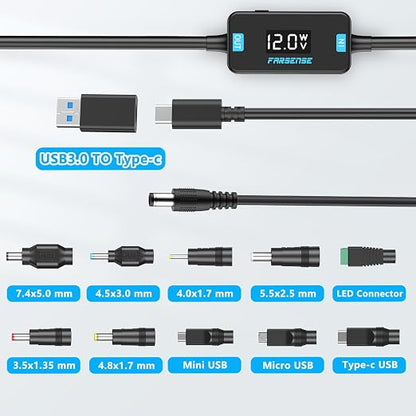 FARSENSE USB C to DC Adapter, Barrel PD Trigger Cable - Image 7