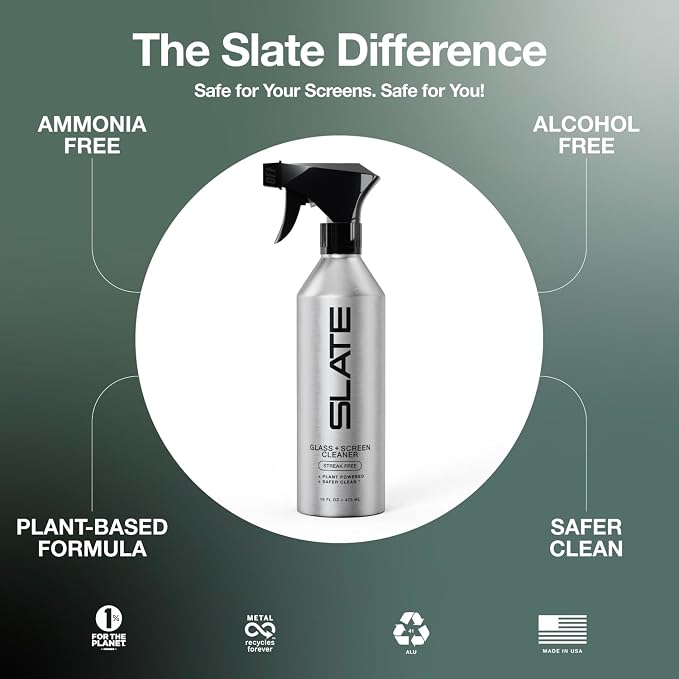 Slate Screen Cleaner Spray and Microfiber Cloth - Image 3