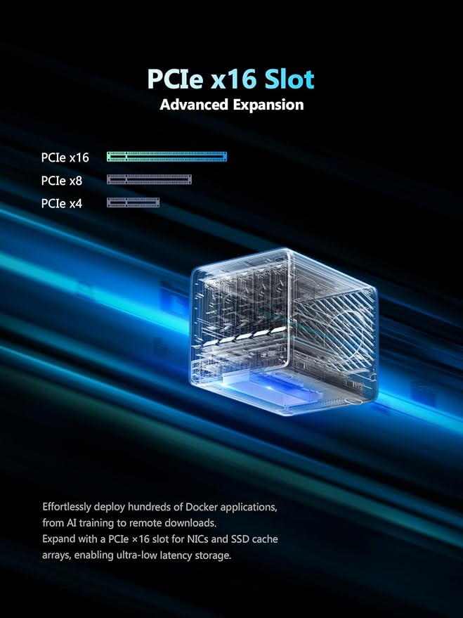 MINISFORUM N5 Pro 5-Bay Desktop AI NAS, AMD Ryzen AI 9 HX PRO 370 CPU, 16GB DDR5 - Image 8