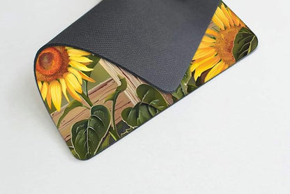 Sunflowers and Songbirds Mouse pad Customized Mousepad Non-Slip Rubber Base - Image 3