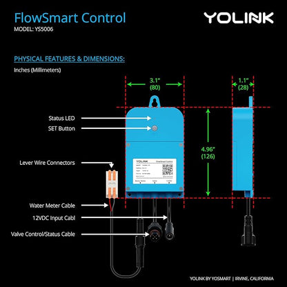 NSF Certified Pulse Meter + Shutoff Valve Kit, FlowSmart Controller YS5006 - Image 6