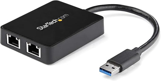 StarTech.com USB 3.0 to Dual Port Gigabit Ethernet Adapter NIC by StarTech