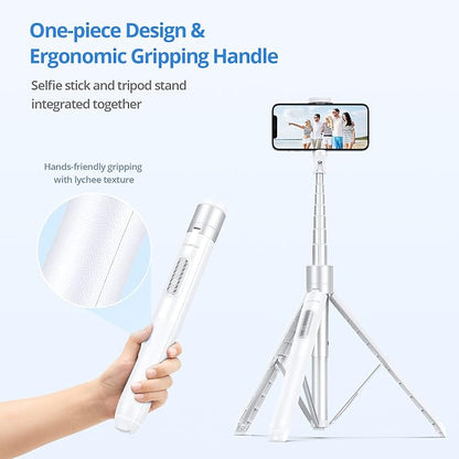 ATUMTEK 60" Selfie Stick Tripod, All in One Extendable Phone Tripod Stand - Image 3