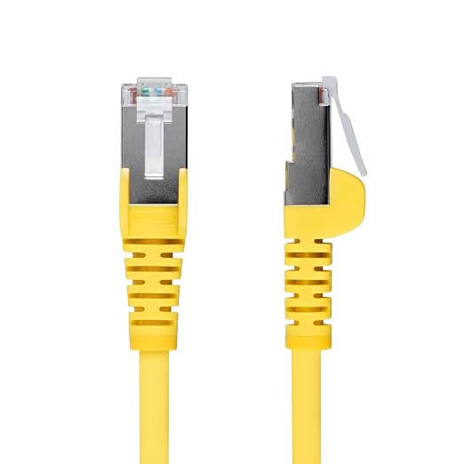 StarTech.com 25ft Yellow CAT6a Ethernet Cable, Snagless RJ45, 100W PoE++ - Image 2