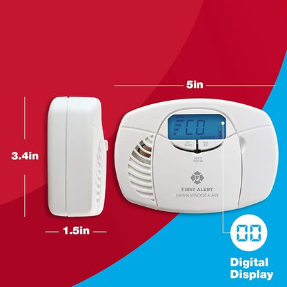 First Alert CO410 Digital Carbon Monoxide Detector 3-Pack | Battery Operated - Image 3