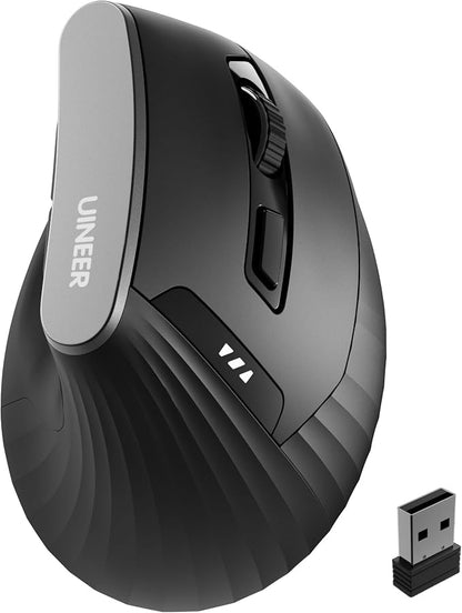 Vertical Mouse Wireless, 2.4G Rechargeable Mouse by UINEER