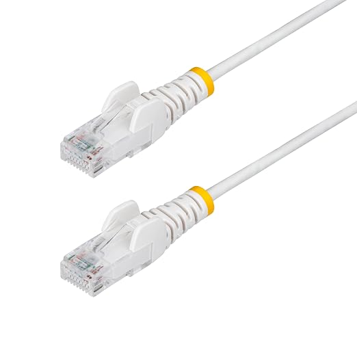 StarTech.com 5ft White Slim CAT6 Ethernet Cable, Snagless RJ45, 28AWG Bare by StarTech