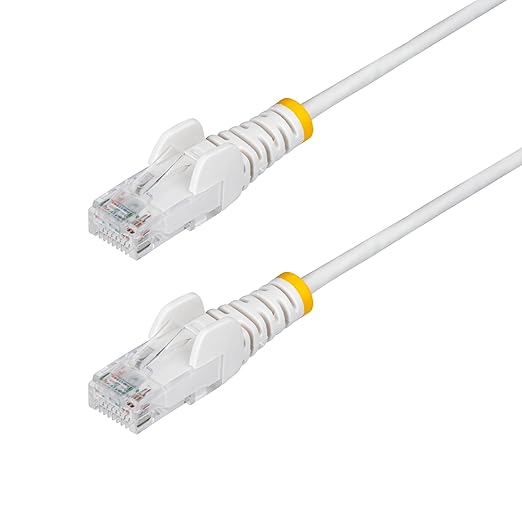 StarTech.com 25ft White Slim CAT6 Ethernet Cable, Snagless RJ45, 28AWG Bare by StarTech