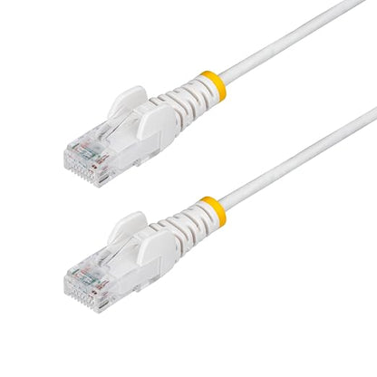 StarTech.com 4ft White Slim CAT6 Ethernet Cable, Snagless RJ45, 28AWG Pure Bare by StarTech
