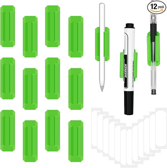 12 Pack Pen Holder for Desk, Silicone Pencil Holder by clbutgeOrganizer