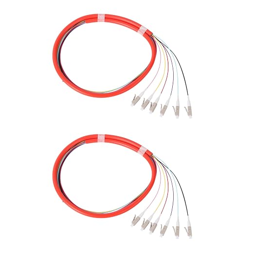 6 Strands LC OM1 Multimode Fiber Optic Pigtail 1.2m LC Multi Mode Fiber Cable by FiberOpticalAccessories
