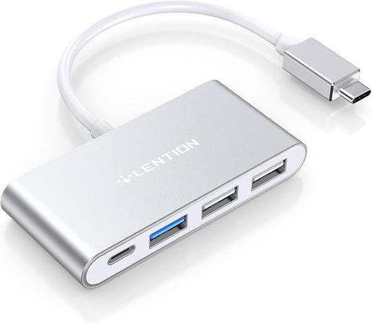 LENTION 4-in-1 USB-C Hub with Type C, USB 3.0, USB 2.0 by LENTION