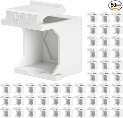 50-Pack Blank Keystone Jack Insert by Togconn