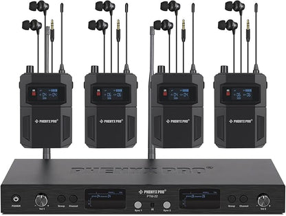 Phenyx Pro in Ear Monitor for Musicians, UHF Wireless in-Ear Monitors System by PhenyxPro