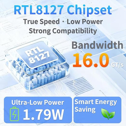 IO CREST Single Port 10 Gigabit Ethernet PCI-e x1 Network Card RTL8127 Chipset - Image 7