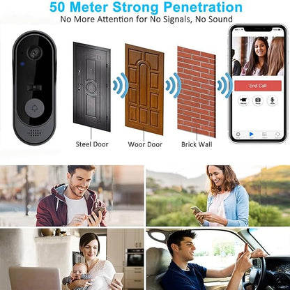 ZIG1 Doorbell Camera Wireless No Subscription, 1080p Video Doorbell - Image 7