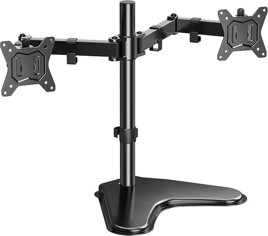 HUANUO 32 inches Dual Monitor Stand up to 17.6lbs per Arm, High-Grade Aluminum by HUANUO