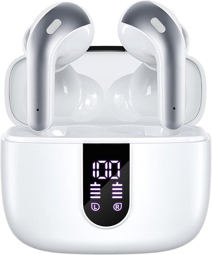 TAGRY Bluetooth Headphones True Wireless Earbuds 60H Playback LED Power Display by TAGRY