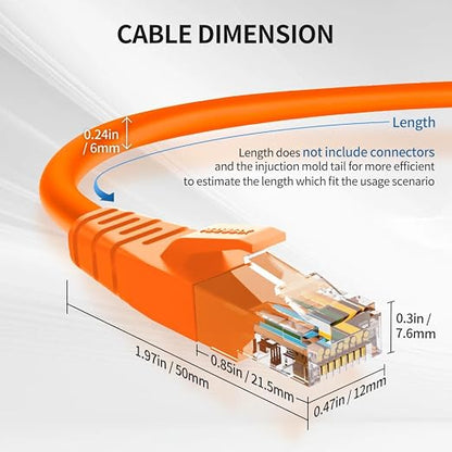 Cat6 Ethernet Cable 10 Feet 10 Pack Network RJ45 Cat6 Internet Patch Cable - Image 6