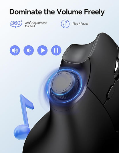 TECKNET Ergonomic Mouse, Rechargeable Wireless Bluetooth Mouse, Vertical Mouse - Image 2