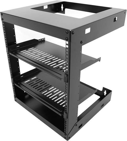 15U Wall Mount Open Frame 19 Inch Server Equipment Rack Wall Mountable Heavy by GlobalRack