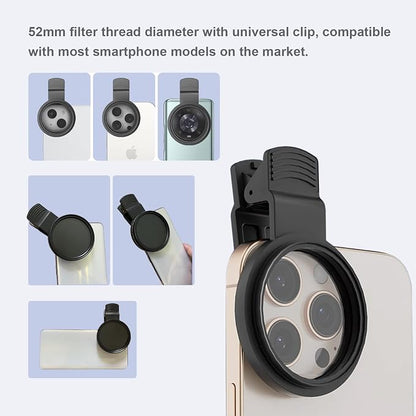 52mm Clip-on ND2-400 Phone Camera Lens Filter Kit, Adjustable Neutral Density - Image 4