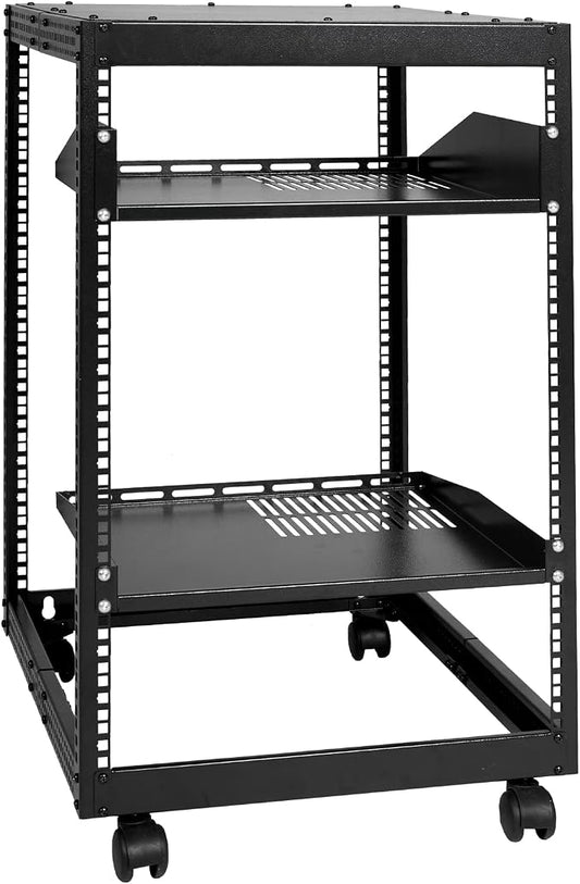 VEVOR 15U Open Frame Server Rack, Free Standing or Wall Mount Network Server by VEVOR