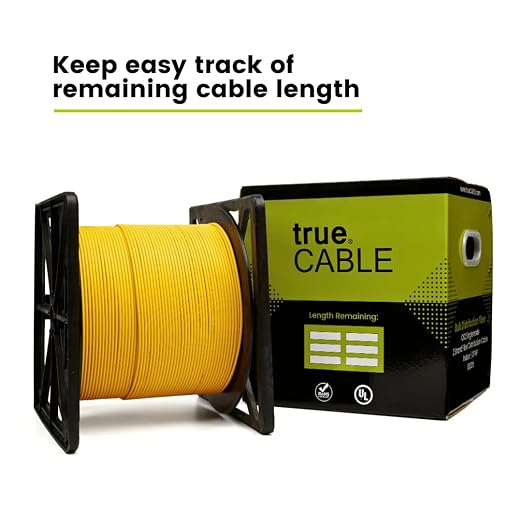 TRUE CABLE 12 Strand Fiber Indoor Distribution Cable, 1000 Feet, OS2 Single - Image 4