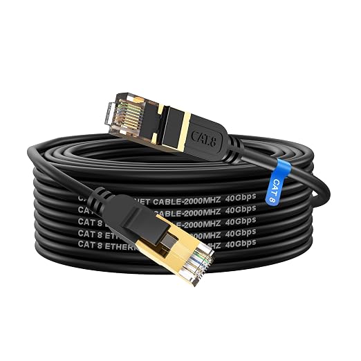 Cat 8 Ethernet Cable, 30FT High Speed Heavy Duty 26AWG Cat8 LAN Network Cable by Unknown