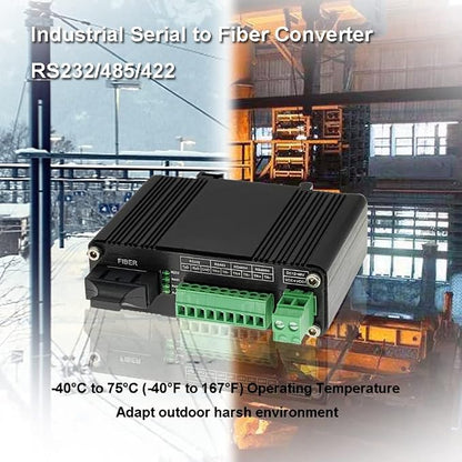 Industrial Grade Serial RS232 RS485 RS422 to Fiber Converter，Bi-Directional - Image 6