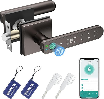 BIWIBON Fingerprint Door Lock, 5 in 1 Finger Print Door Knob by BIWIBON
