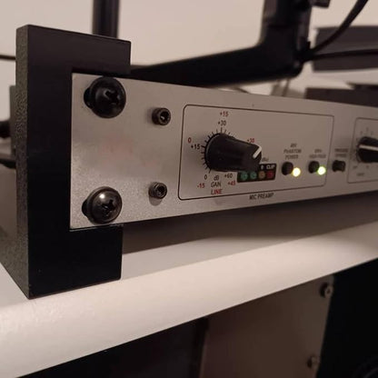 Compact 2U Studio Equipment Rack Pair – 3D‑Printed PETG, 4″ Depth, 20° Sloped - Image 5