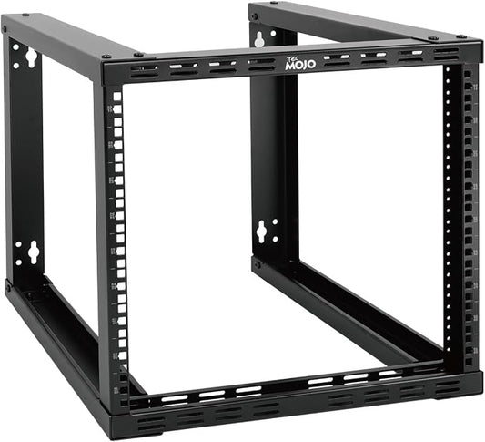Tecmojo 9U Fixed Wall Mount Network Rack 15.8inch Depth Open Frame by Tecmojo
