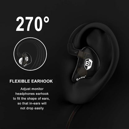 BASN Bsinger PRO in-Ear Monitors Hybrid Dynamic Dual Drivers Two Detachable - Image 4