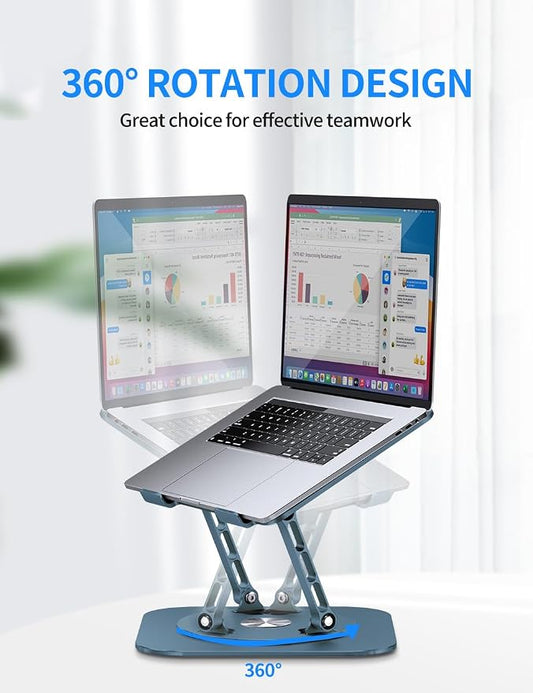 Adjustable Laptop Stand with 360 Rotating Base, Computer Stand - Image 2