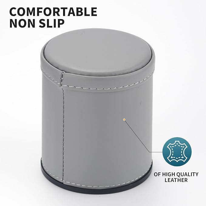 5 Pack PU Leather Dice Cups Velvet Felt-Lined Shaker Cups - Image 4