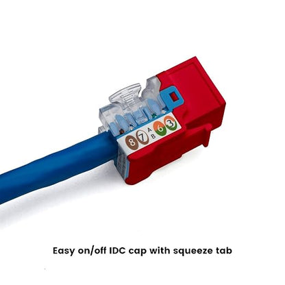 TRUE CABLE Cat6A Keystone Jack, Unshielded, 90 Degree Punch-Down, UL Listed - Image 5