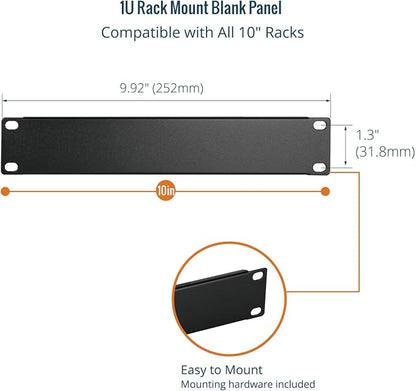 Tecmojo 2 Pack 1U Blank Rack Mount Panel, Steel Patch Panel Filler - Image 4