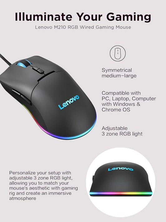 Lenovo M210 RGB Wired Gaming Mouse - Image 2