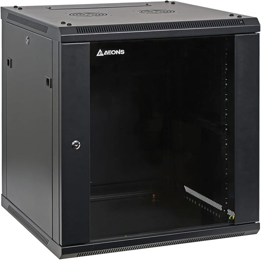 AEONS 12U Professional Wall Mount IT Cabinet Enclosure 19-Inch Server Network - Image 2