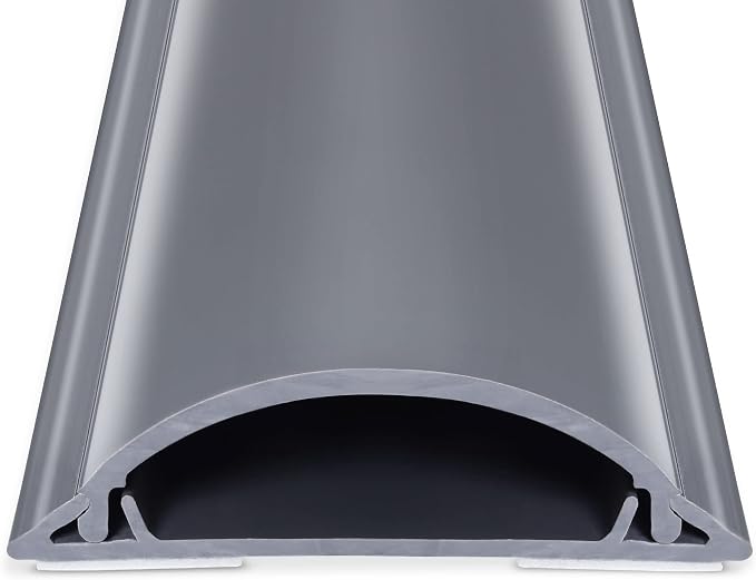 Cord Cover 6.6ft, Large Capacity Gray PVC Cord Hider by ZhiYo