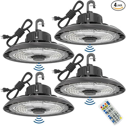 HYPERLITE 150W Smart High Bay LED Shop Lights 4pack, 140LM/W 5000K LED High Bay by HYPERLITE
