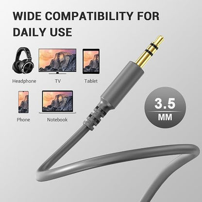 OneOdio 6.35mm to 3.5mm 6.6-9.8FT Stereo Adapter Cable Compatible - Image 5