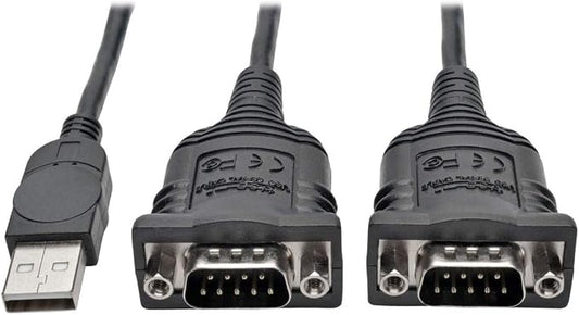 Tripp Lite 6ft 2-Port USB to DB9/ RS 232 Serial Adapter Cable FTDI, COM by TrippLite