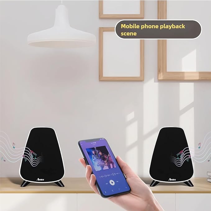 AS31 Active Bookshelf Speakers Bluetooth 5.3, 2-Way Stereo PC Desktop 80W - Image 8