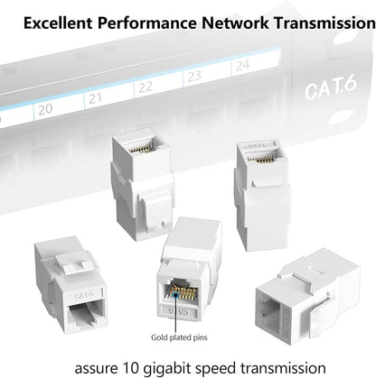Jadaol UL Listed RJ45 Coupler, 10Gbps Gold-Plated Contacts Pass Through RJ45 - Image 4