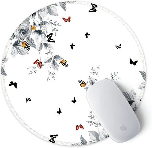 ITNRSIIET Round Mouse Pad with Stitched Edge Premium-Textured Waterproof - Image 2