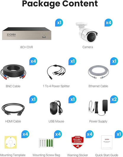 ZOSI 8CH 3K Lite Home Security Camera System, AI Human/Vehicle Detection - Image 9