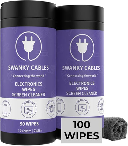 Screen Cleaner Wipes: Electronic Wipes by SWANKYCABLES